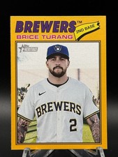 2026 Topps Heritage - Brice Turange #325 Dark Yellow Bordered Brewers SP