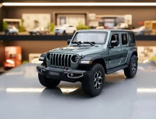 1:22 Jeep Wrangler Rubicon Alloy Diecast Model Car Sound Light Toy Vehicle Gift
