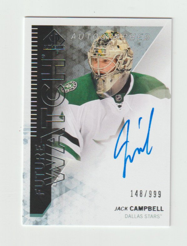 13/14 SP AUTHENTIC JACK CAMPBELL #303 FUTURE WATCH  AUTOGRAPH 148/999 NRMT