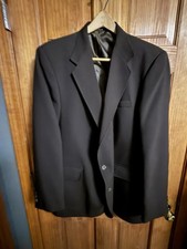 Vintage Men's Magic Stretch by Haggar DARK BROWN Blazer Jacket 46R