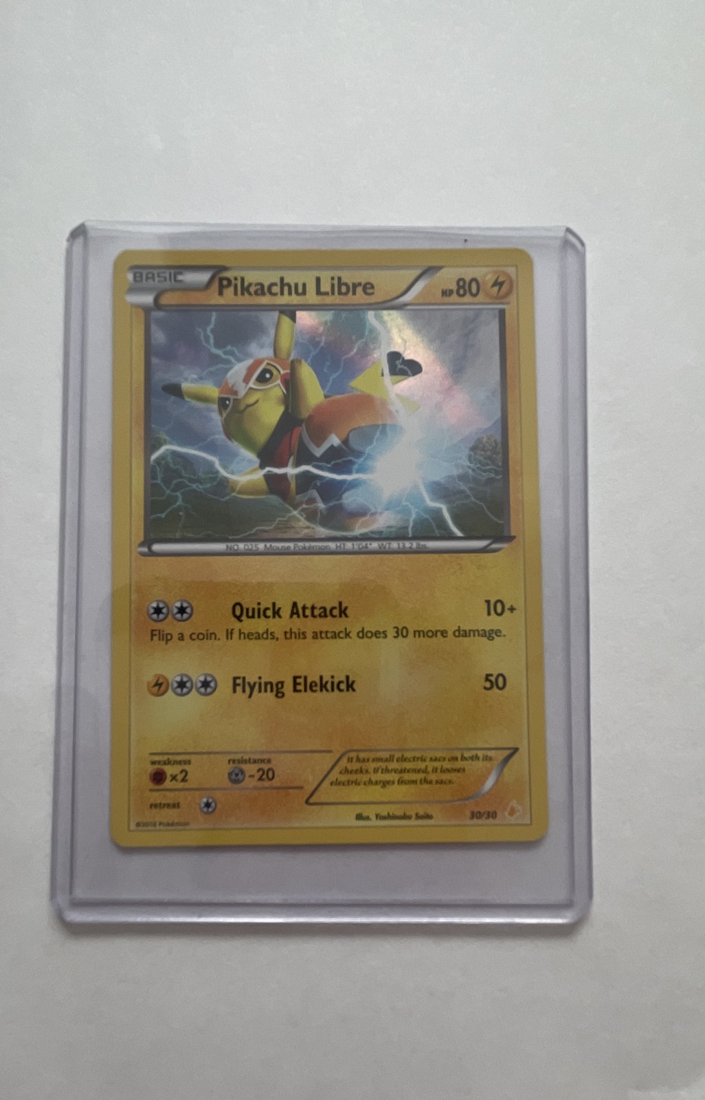 Pikachu Libre (30 - Holo) 30/30 XY Trainer Kit: Pikachu Libre & Suicune Holo