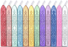 12 Pieces Sealing Wax Sticks with Wicks for Letter Seal Wax Stamp,Wedding Invita
