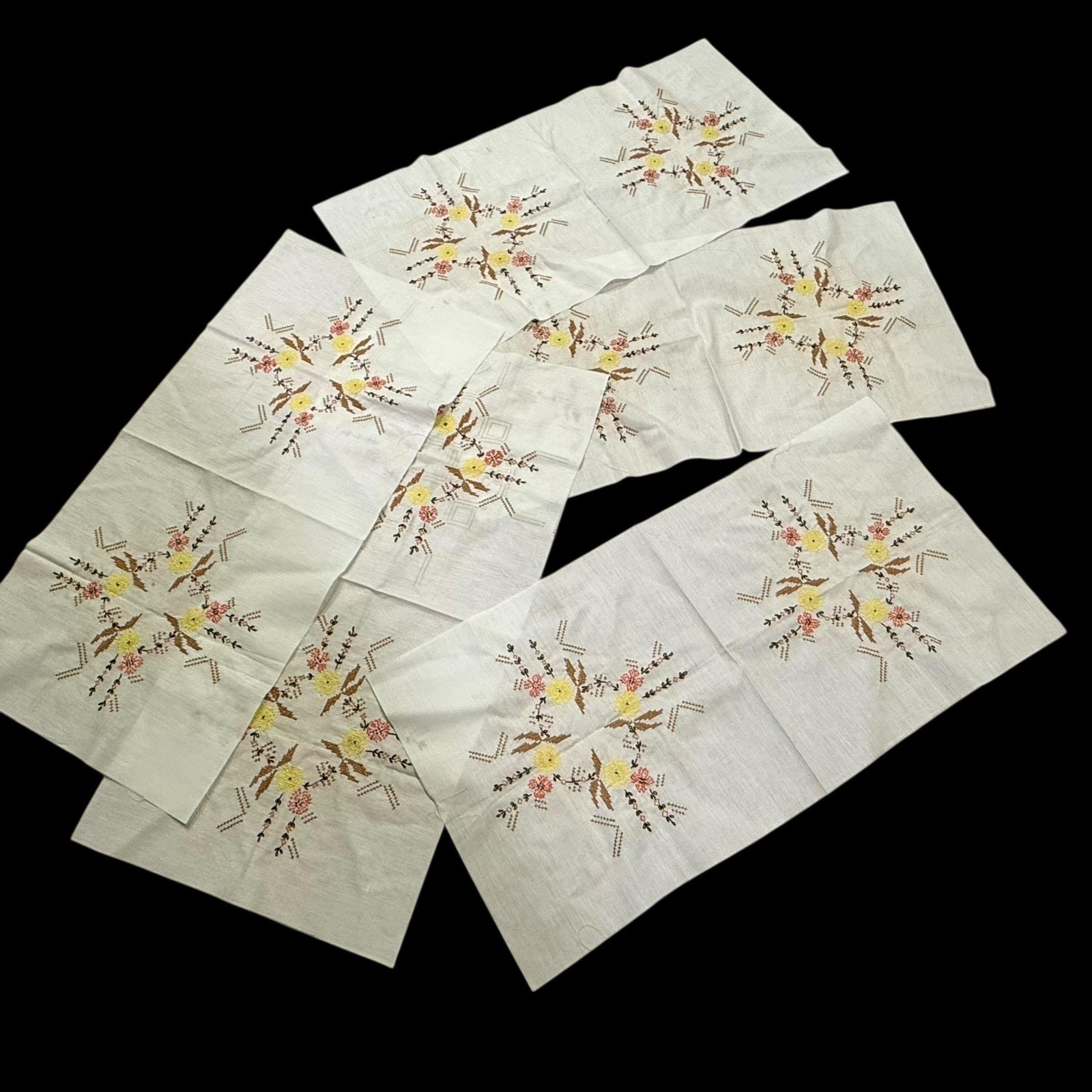 Cross Stitch Floral Quilt Blocks