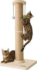 ZOMISIA 35'' Tall Cat Scratching Post, 4.7'' Large Scratch Post with Thicken Woo