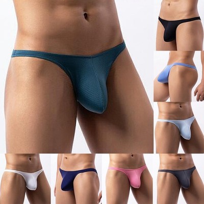 1x Mens Thongs Pouch Briefs Bikini Briefs Thongs Panties Sexy Underwear Swimwear