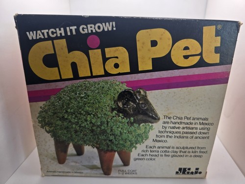 New In Box Vintage 90s Chia Pet Ram Terracotta Planter 1990 - Picture 4 of 5