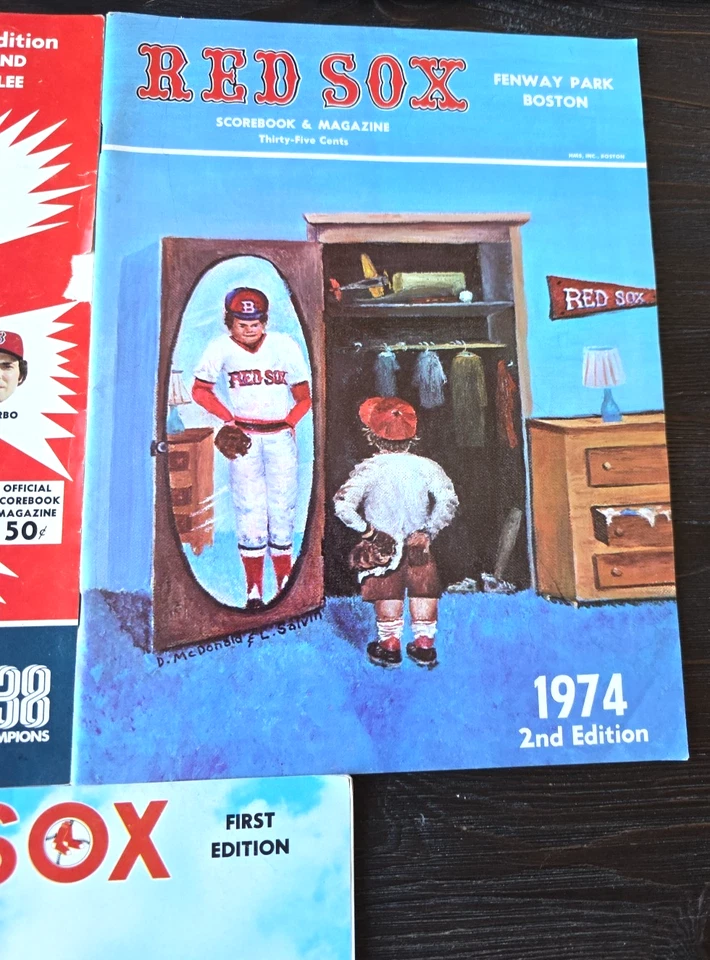 Vintage MLB 1974-1978 Boston Red Sox Program Scoreboard Magazine Lot Of 3 Fenway - Image 4 of 4