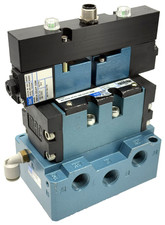 MAC Valves MV-P2A-AFAC-DM-DDAP-2DM w/ MB-A2B-223 Manifold Base
