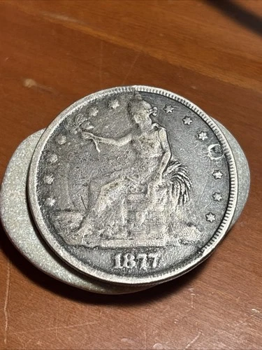 1877-P Trade Silver Dollar $1 Plugged