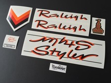 Raleigh Chrome Styler Burner BMX decal set