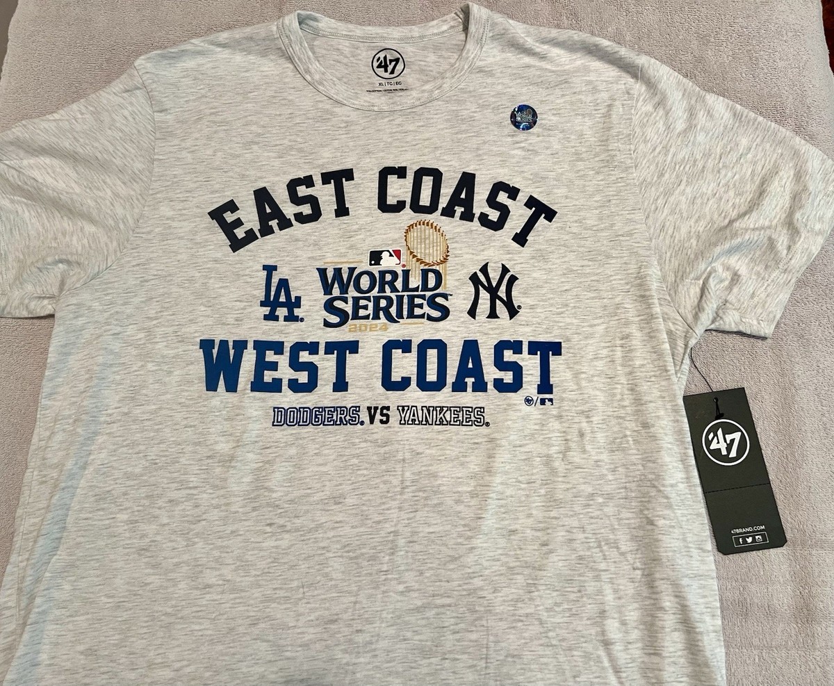 WORLD SERIES SHIRT XL NY YANKEES LA DODGERS EAST COAST WEST COAST