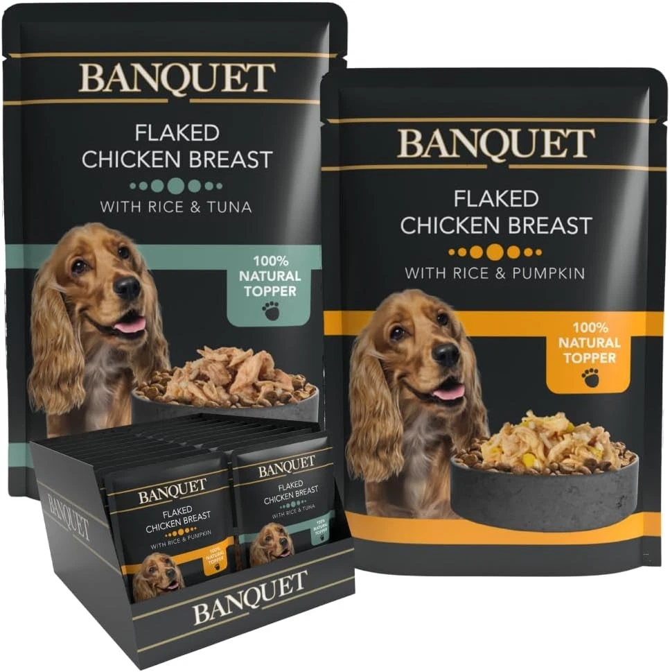 HiLife Banquet Adult Wet Dog Food, Flaked Chicken Breast with Rice & Tuna / Flak