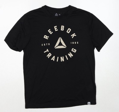 Reebok T-Shirt Herren UK Größe M schwarz