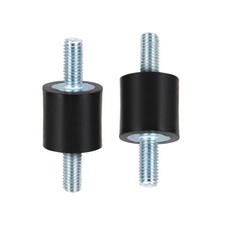 15 x 15mm Rubber Mounts with M5 x 12mm Studs Vibration Isolators 4pcs