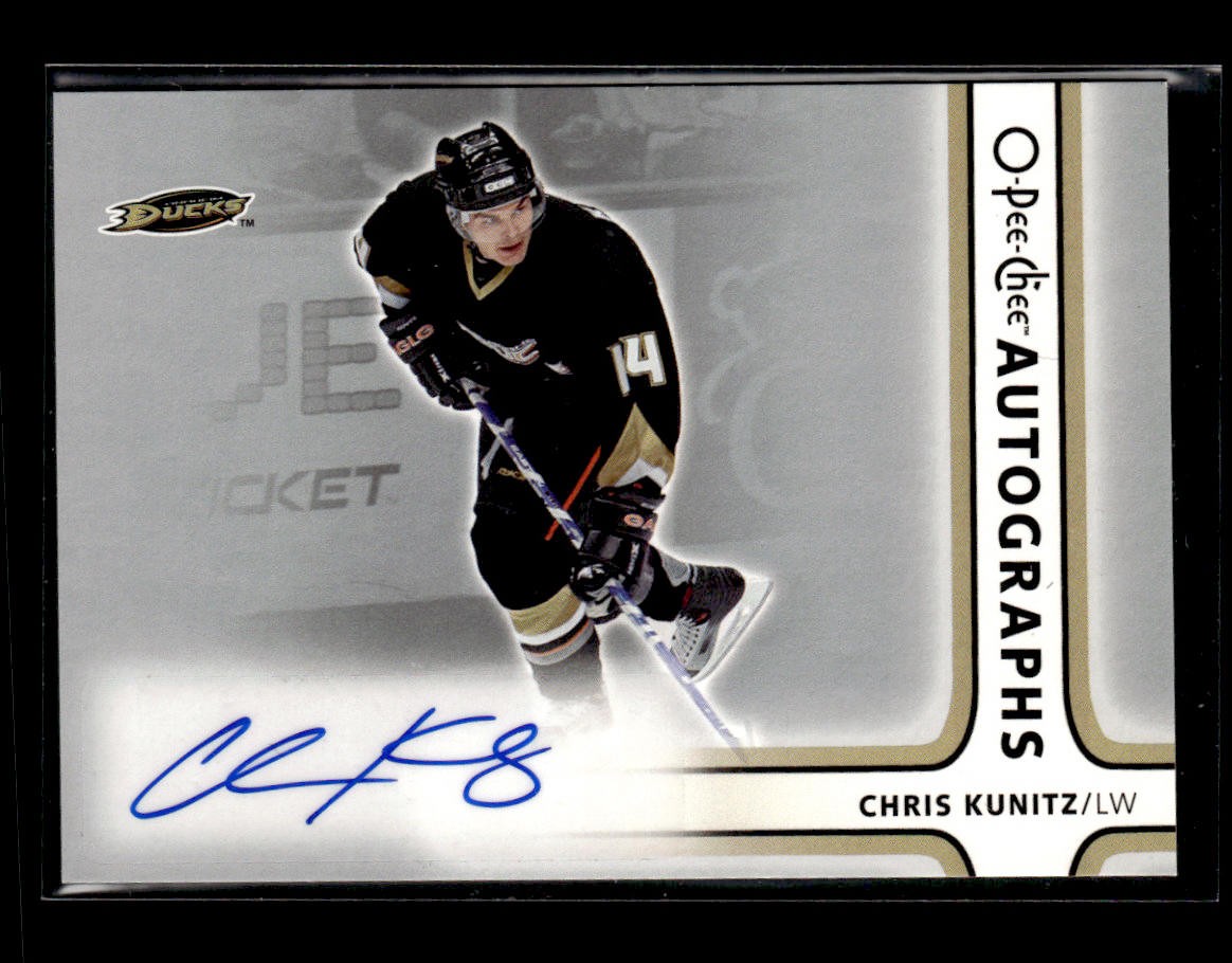 2006-07 O-Pee-Chee #A-CK Chris Kunitz Autographs