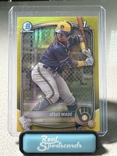 2025 Bowman - Chrome Prospects Jesus Made #BCP-50 Yellow Refractor 17/75