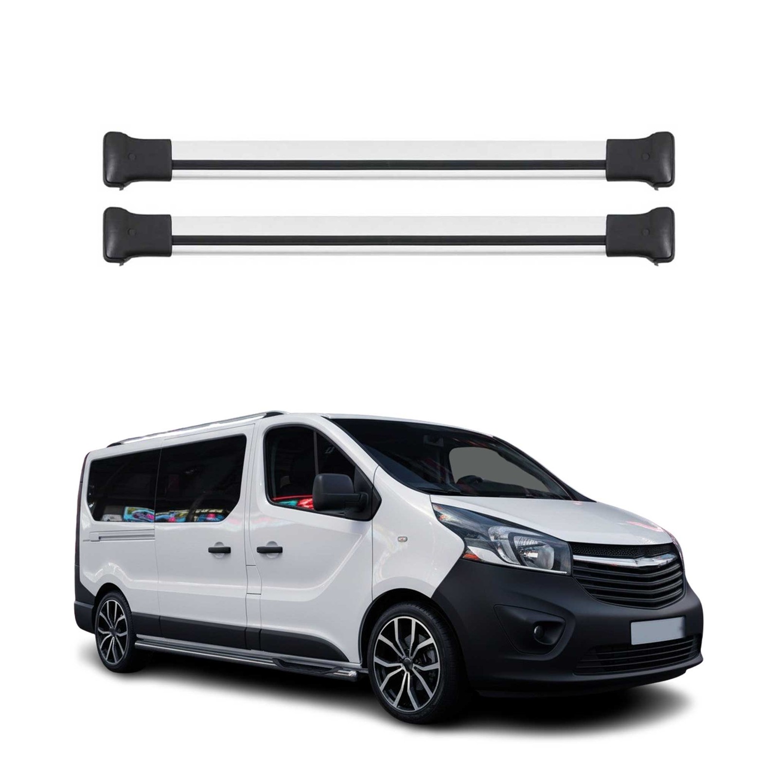 Barres de toit Fiat Talento galerie alu transversale OMAC rack de toit gris 2016-2020