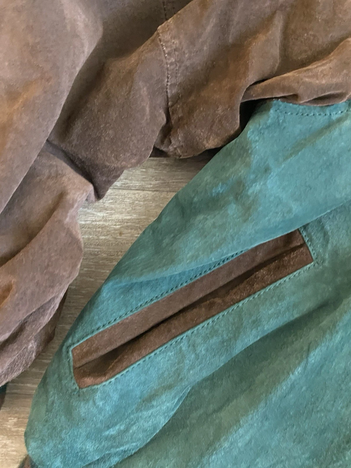 vintage 1980s or 1990s colorblock bomber jacket from The Mens Company, sized Men - product detail image 2