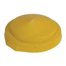 Snap-On Dome Drum Cover For 55 Gal Drums, Polyethylene, Yellow, 1666