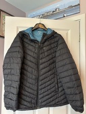 Ladies Mountain Warehouse Quilted Jacket Size 22 Navy Blue with Hood