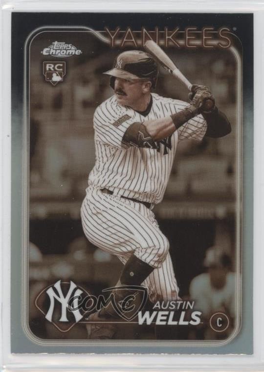 2024 Topps Chrome Sepia Refractor Austin Wells #281 kk4