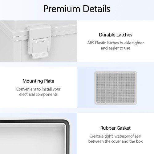 Versatile Mountable Electrical Box - Dustproof & Waterproof Plastic Enclosure - Picture 6 of 9