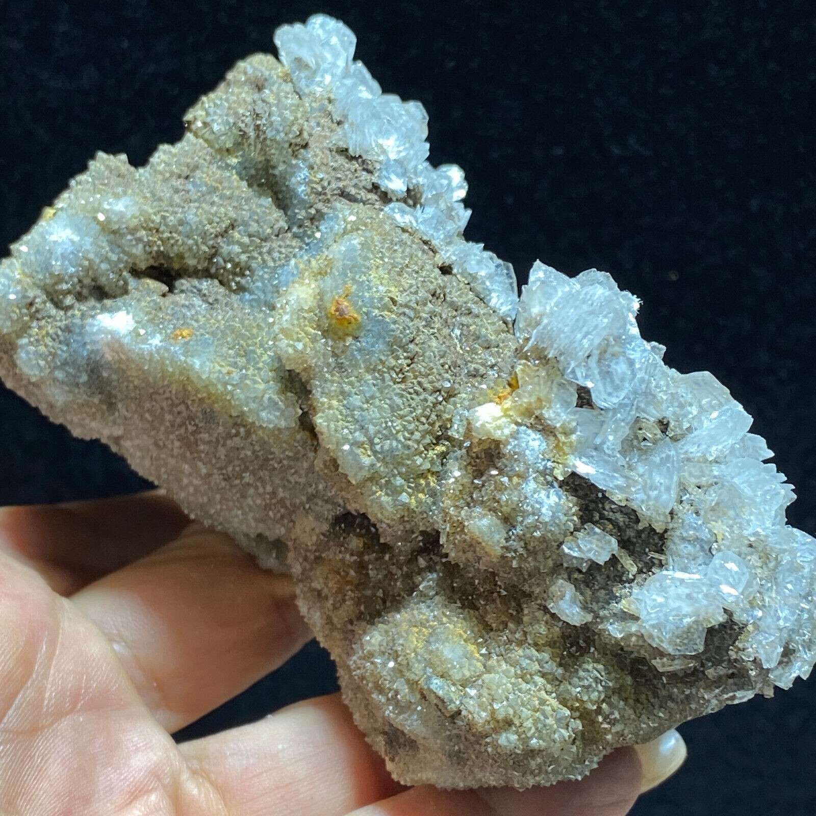 344g Natural White Flower Type Water Zinc Ore & Rock Mineral Specimen