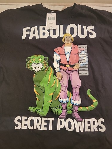 Camiseta Masters of the Universe para Hombre X-Sm ~ Fabuloso Secret Powers Battlecat He-Ma - Imagen 2 de 5