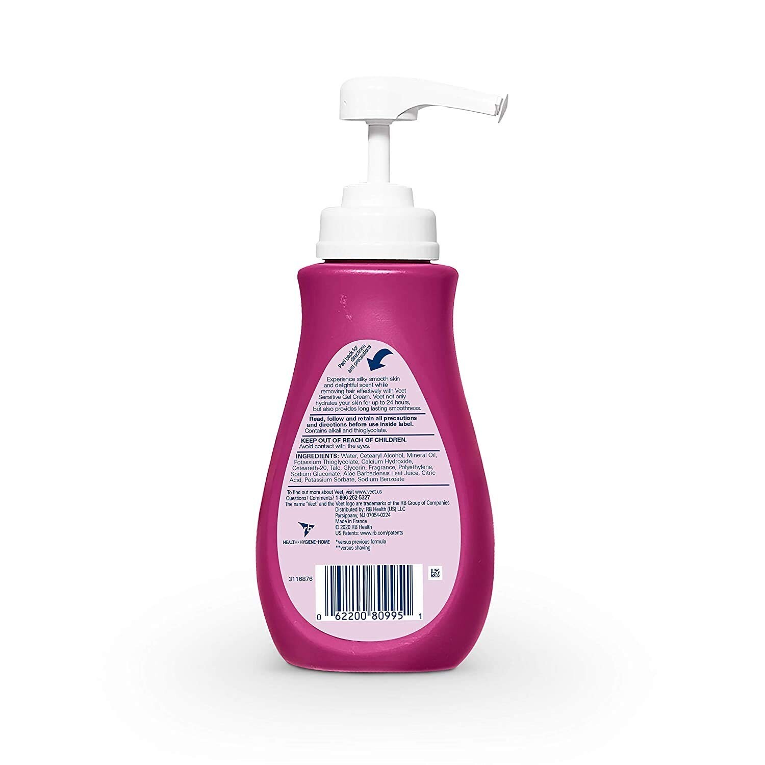 New! Veet Gel Hair Remover Cream For Legs And Body Sensitive Formula 13.5 Fl Oz