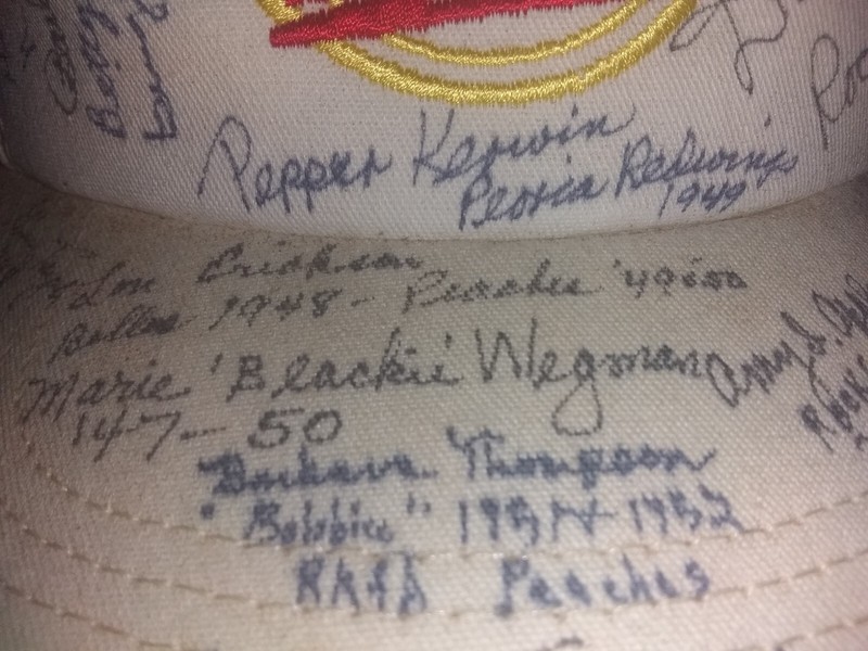 1 of 1 ...AAGPBL Rockford Peaches  signatures plus more 20+ ..Signed Hat..HOF