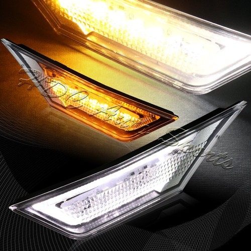 For 2016-2021 Honda Civic LED Clear Lens Bumper Turn Signal Side Marker Lights - 第 1/5 張圖片