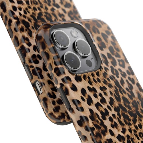 Funda resistente magnética con estampado de leopardo, cubierta de teléfono con estampado de animales, tecnología elegante - Imagen 74 de 161