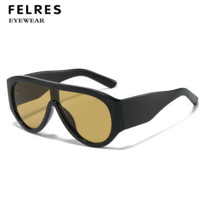 Oval Oversize Sunglasses Women Personality Large Frame Outdoor Driving Glasses 