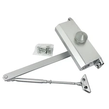 65-85 Kgs Size 4 Commercial Door Closer Silver Aluminium Alloy Heavy Duty