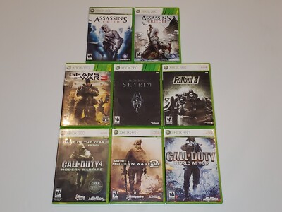 Assassins Creed 3 Call of Duty Modern Warfare 2 4 Fallout 3 XBOX 360 8 Game Lot