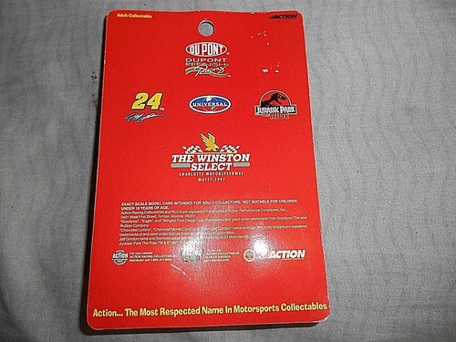 LOT OF 2 UNOPENED JEFF GORDON #24 DUPONT & JURASSIC PARK NASCAR 1:64 & BOX COVER - Picture 6 of 11