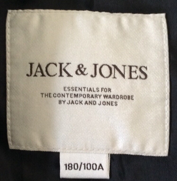 NWT Jack & Jones Men’s E. Montgo Dark Gray Long Blazer Jacket Size 180/100A image 3