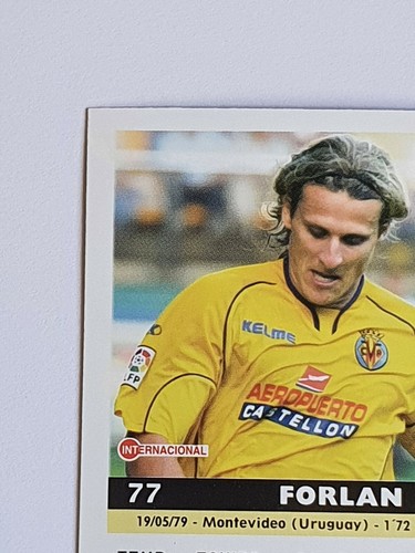 2005-06 Diego Forlan #77 2nd Year La Liga Villarreal Mundicromo rare As Edition - Picture 9 of 12