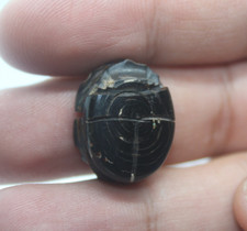 PHAROH HANDMADE ANCIENT EGYPTIAN Scarab Agate Pharoh Statue (BA)