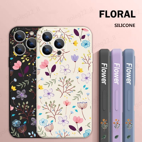 Blumen Hülle für iPhone 16 Pro Max 16e 15 14 13 12 11 Stoßfest Slim Case Cover
