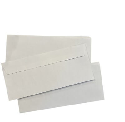 30 pcs White Security mailing Envelopes Self Seal 4 1/8  x 9 1/2  inches