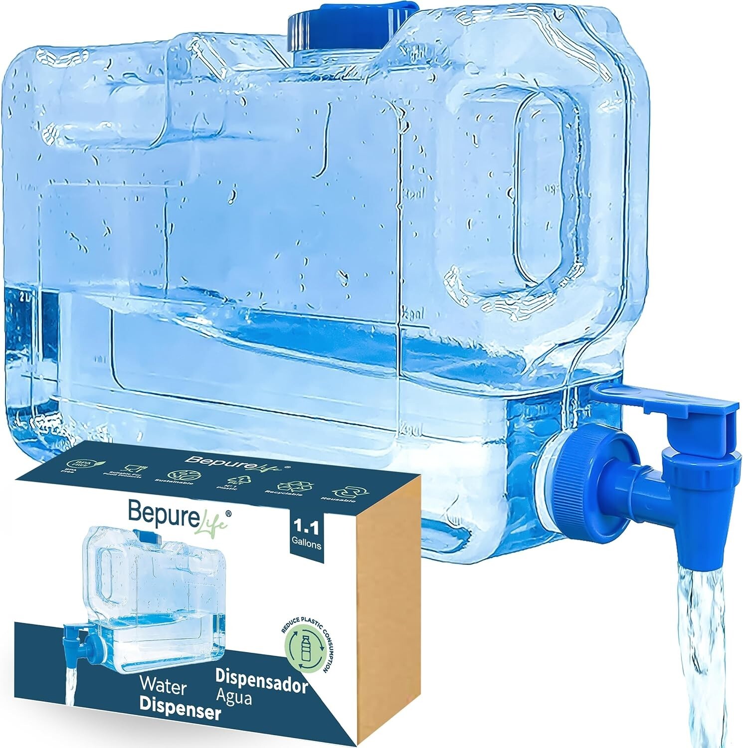 Dispensador de bebidas de agua para nevera jarra refrigerador botella de plástico reutilizable