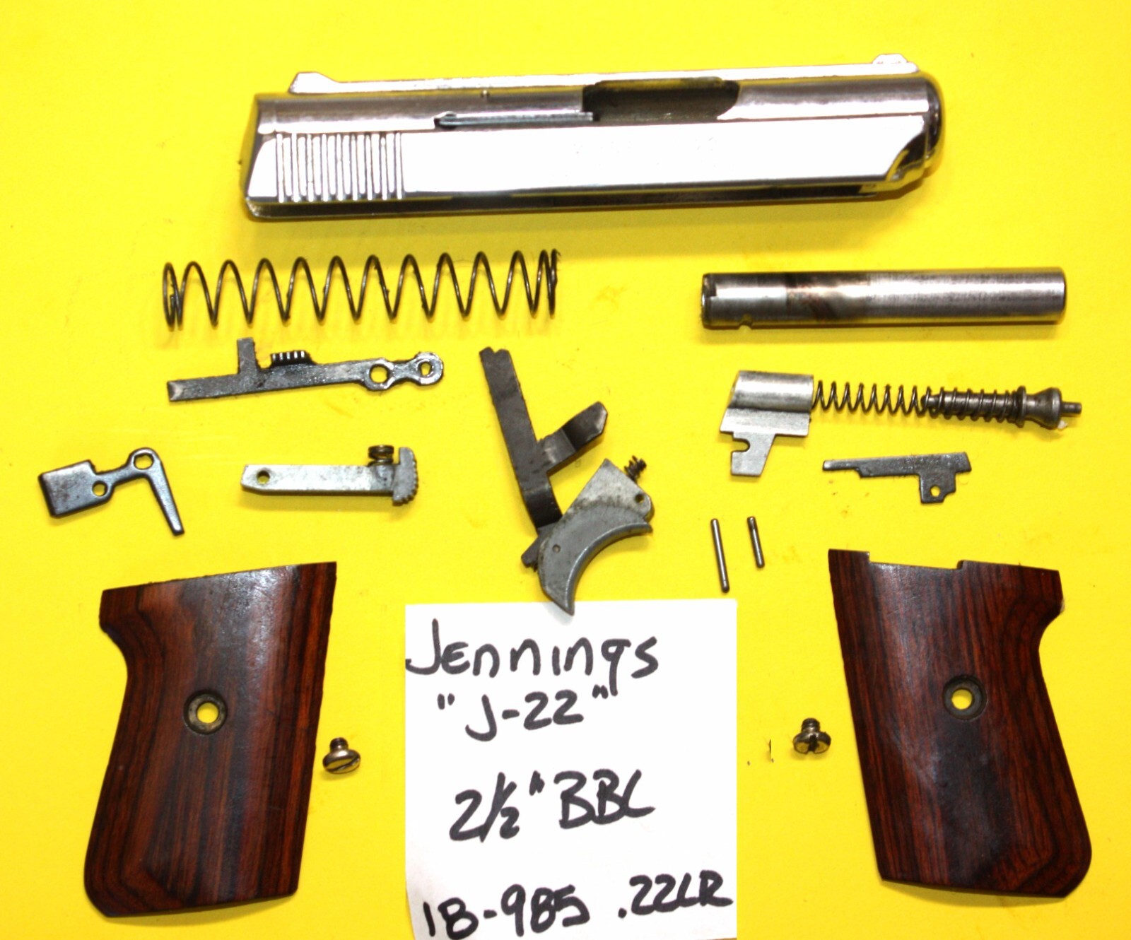 JENNINGS J22 CHINO .22LR NICKEL SLIDE BARREL SLIDING SAFETY PARTS 18-985