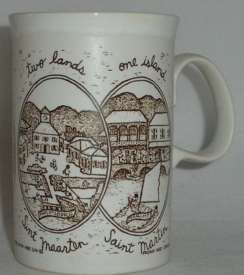Town Scenes Saint Martin Sint Maarten Two Lands One Island Mug Dunoon Scotland