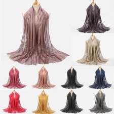 Women's Blend Lace Scarf Muslim Scarves Hijab Shawls Head Wraps Flower Hijabs