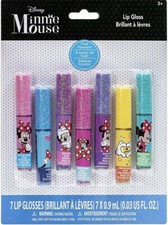 Super Sparkly Lip Gloss Set Featuring Disney Minnie Mouse - 7 Fun Flavors for...
