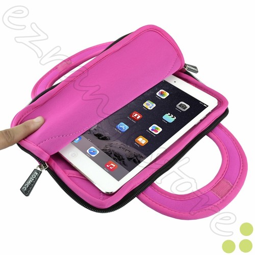 Slim Tablet Android Soft Neoprene Handle Carrying Sleeve Case Cover For 7", 8" - Afbeelding 9 van 17