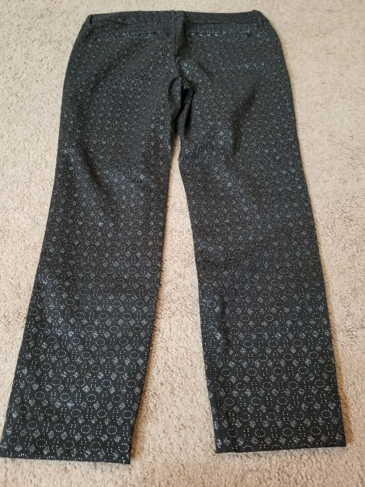 Old Navy Pixie stretch black silver shiny jacquar… - image 4