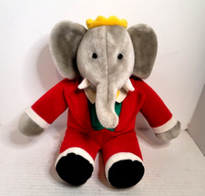 Vintage 1988 Gund Babar Elephant Plush Red Suit 14" Stuffed Animal Fast Shipping