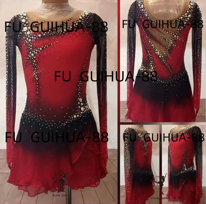 Nuevo vestido de patinaje artístico, vestido para competición 1140